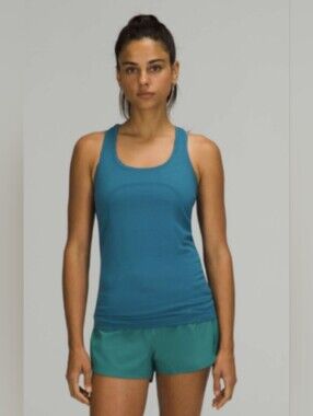 Lululemon Swiftly Tech Racerback Tank Top Teal Blue Size 4